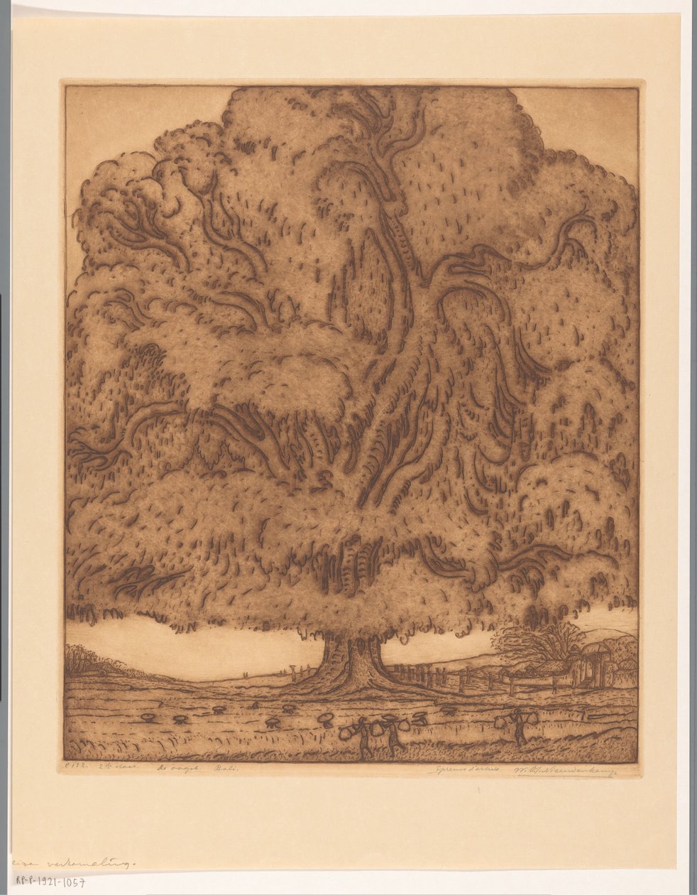 De oogst, Bali door Wijnand Otto Jan Nieuwenkamp (signed by artist)