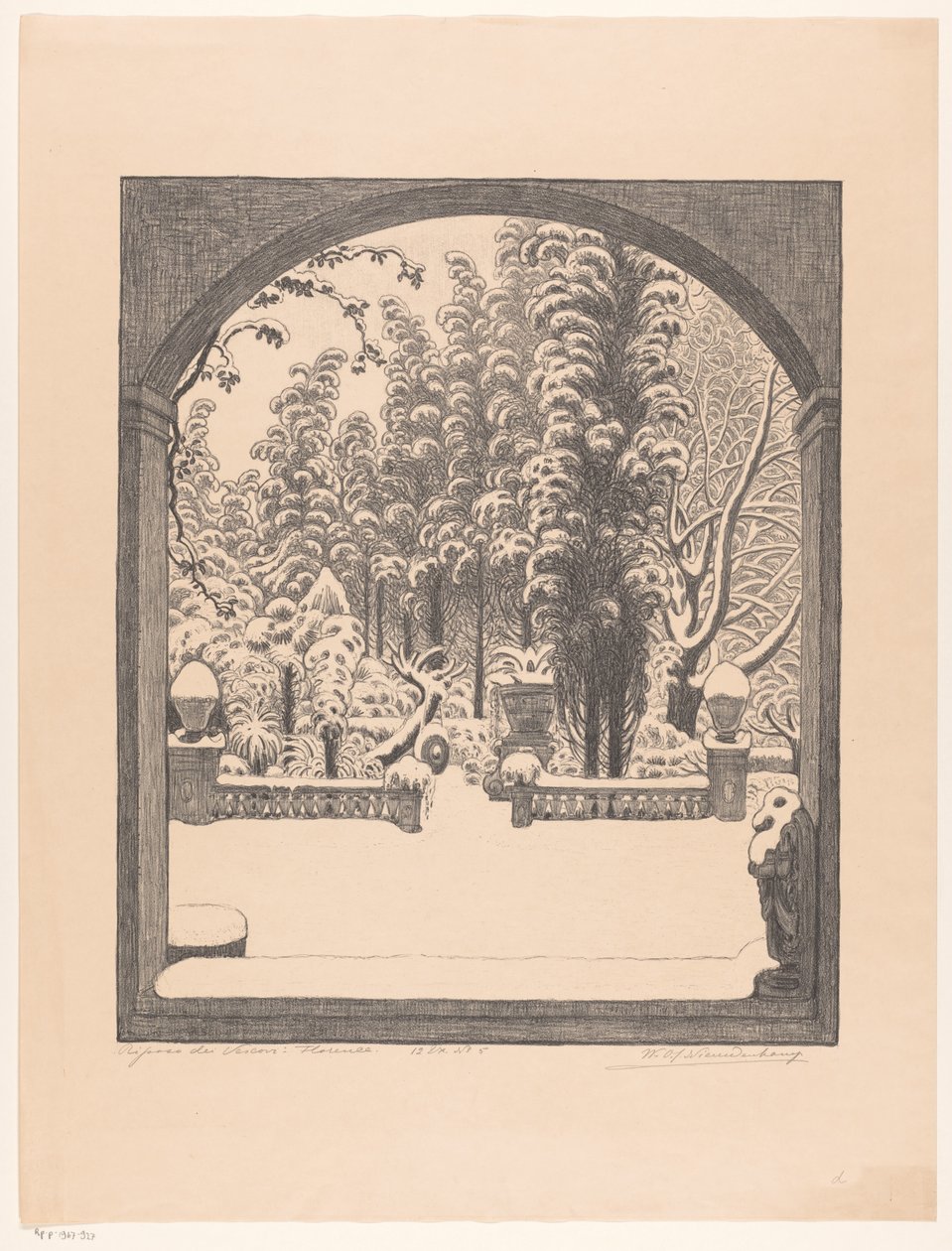 Riposo dei Vescovi: Florence door Wijnand Otto Jan Nieuwenkamp (signed by artist)