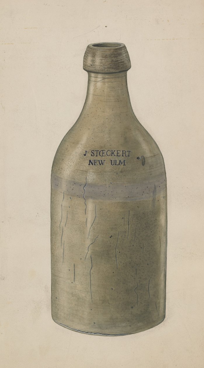Steengoed Bierfles door Wilbur M Rice