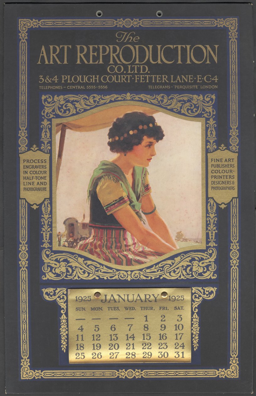 De Kunst Reproductie Bedrijf Kalender, 1925 door Wilfred Fryer