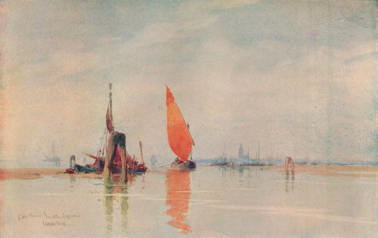 Vroege ochtend. Venetiaanse lagunes, ca. 1917 door Wilfrid Williams Ball