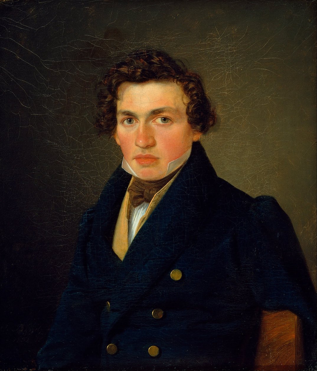 Portret van een Jonge Man door Wilhelm Bendz