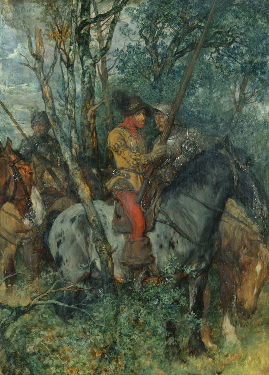 In Hinderlaag, 1882 door Wilhelm Von Diez