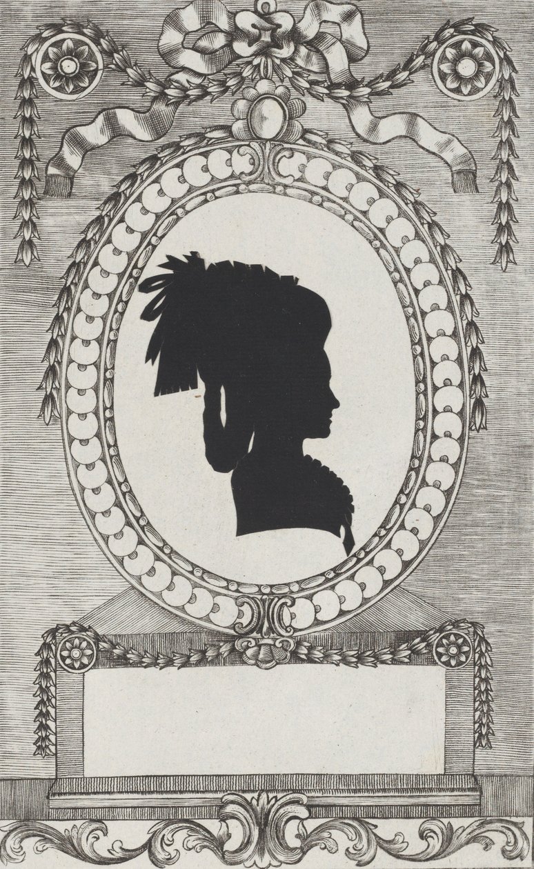 Silhouet van Gräfin Lodroni, 1784-1834 door Wilhelm Ackermann