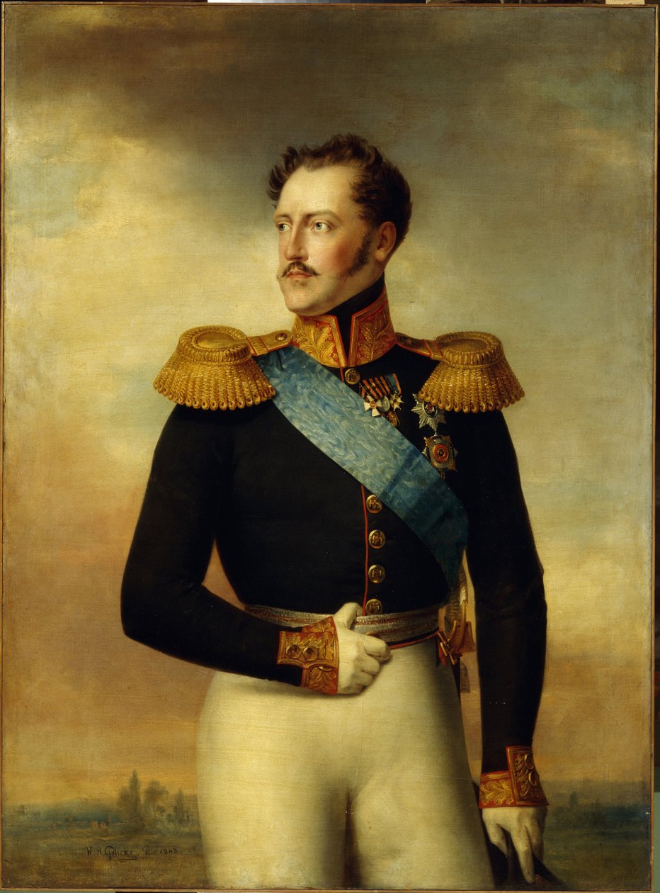 Portret van keizer Nicolaas I door Wilhelm August Golicke