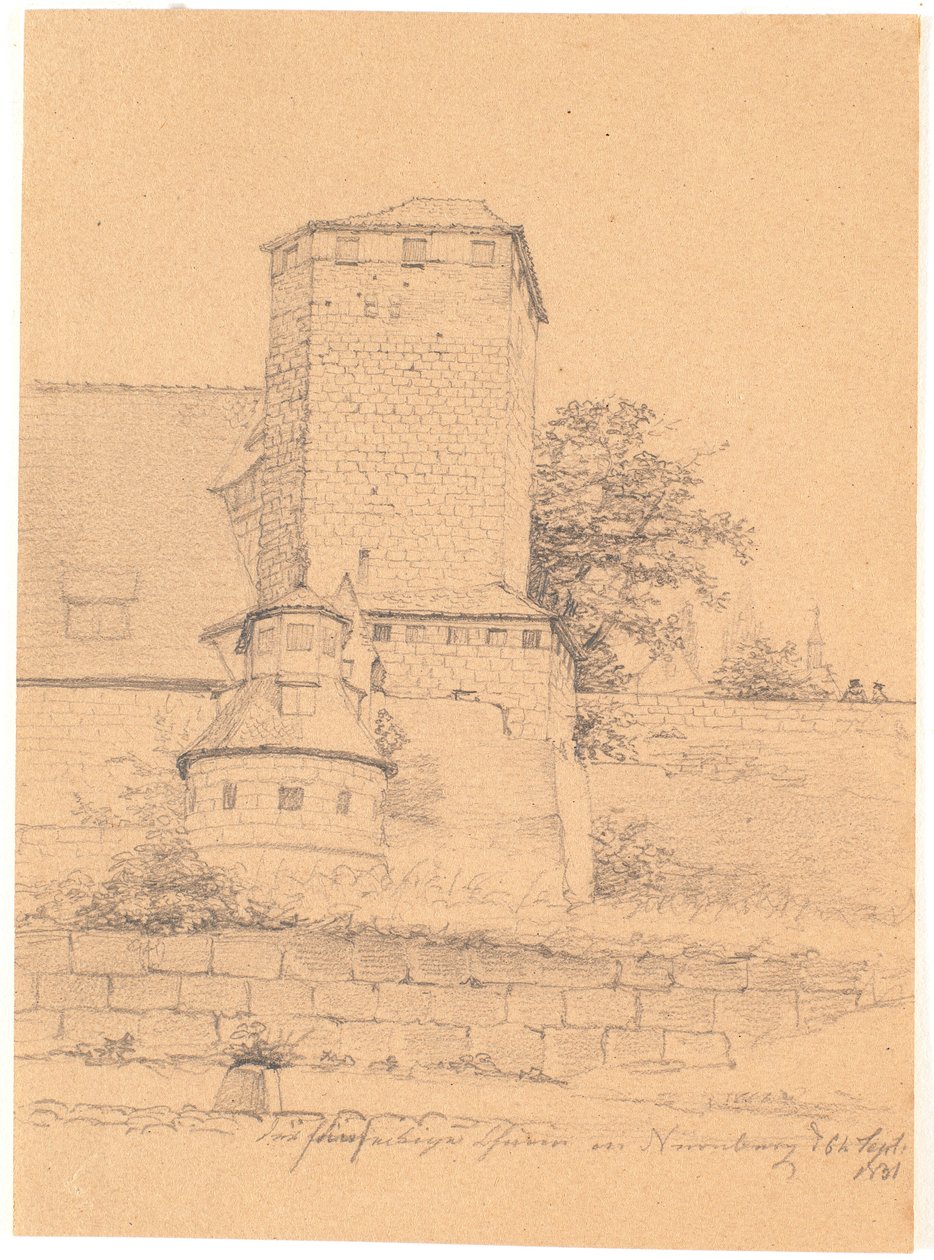 Torenbouw. Neurenberg door Wilhelm Bendz