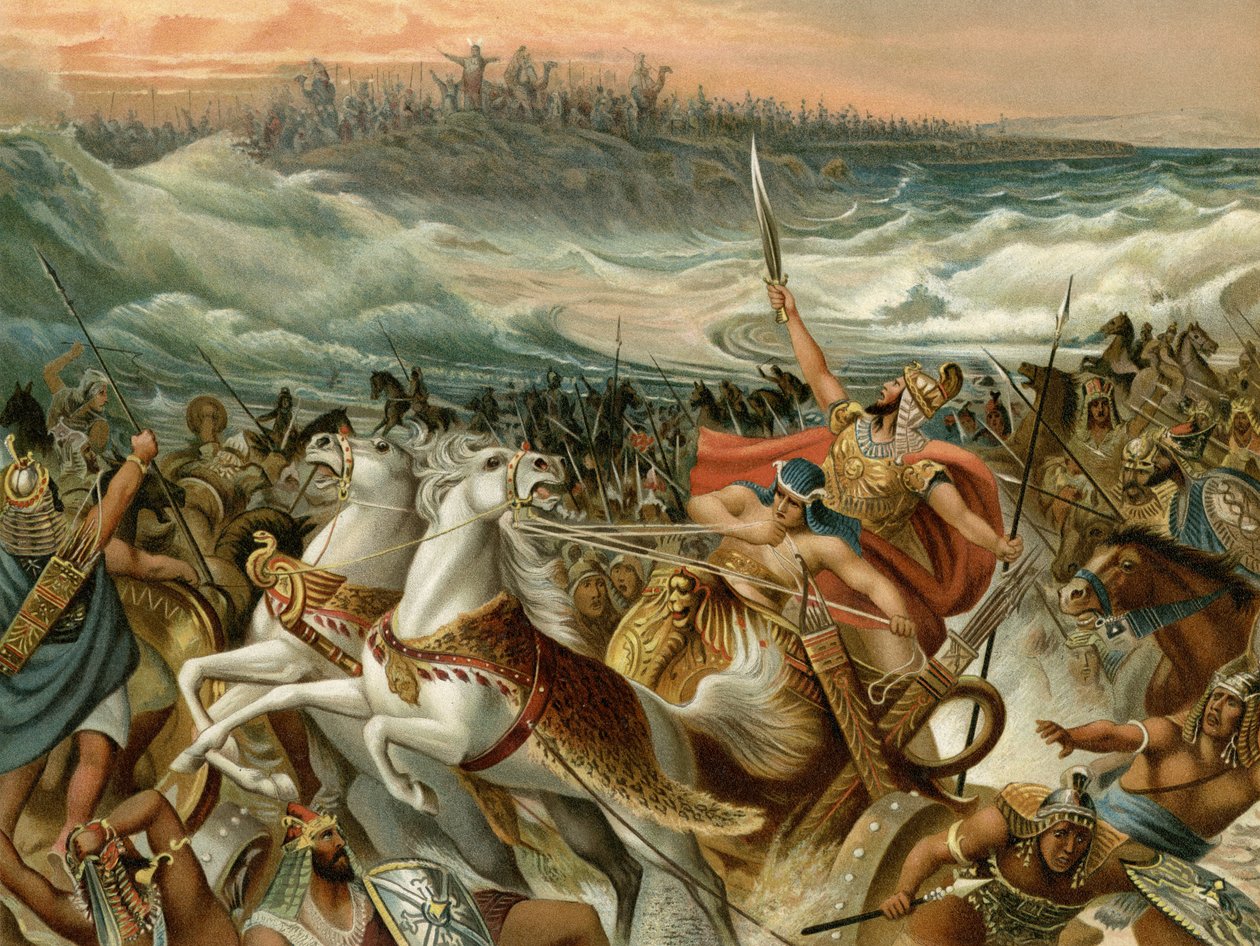 De Israëlieten gered van de Rode Zee door Wilhelm Ebbinghaus