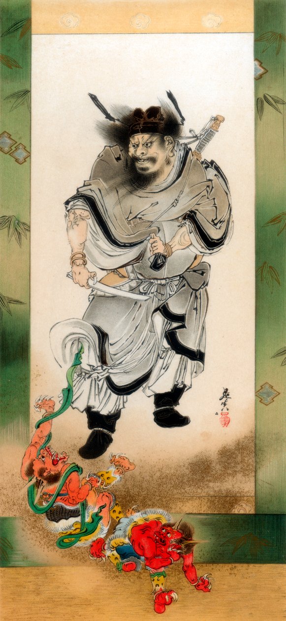 Shoki en de Demonen, ca. 1880-1886 door Wilhelm Greve