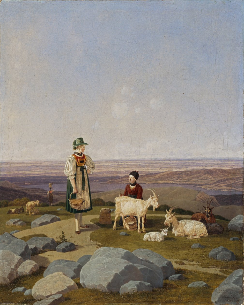 Op Gaisalm door Wilhelm Kobell Ritter von