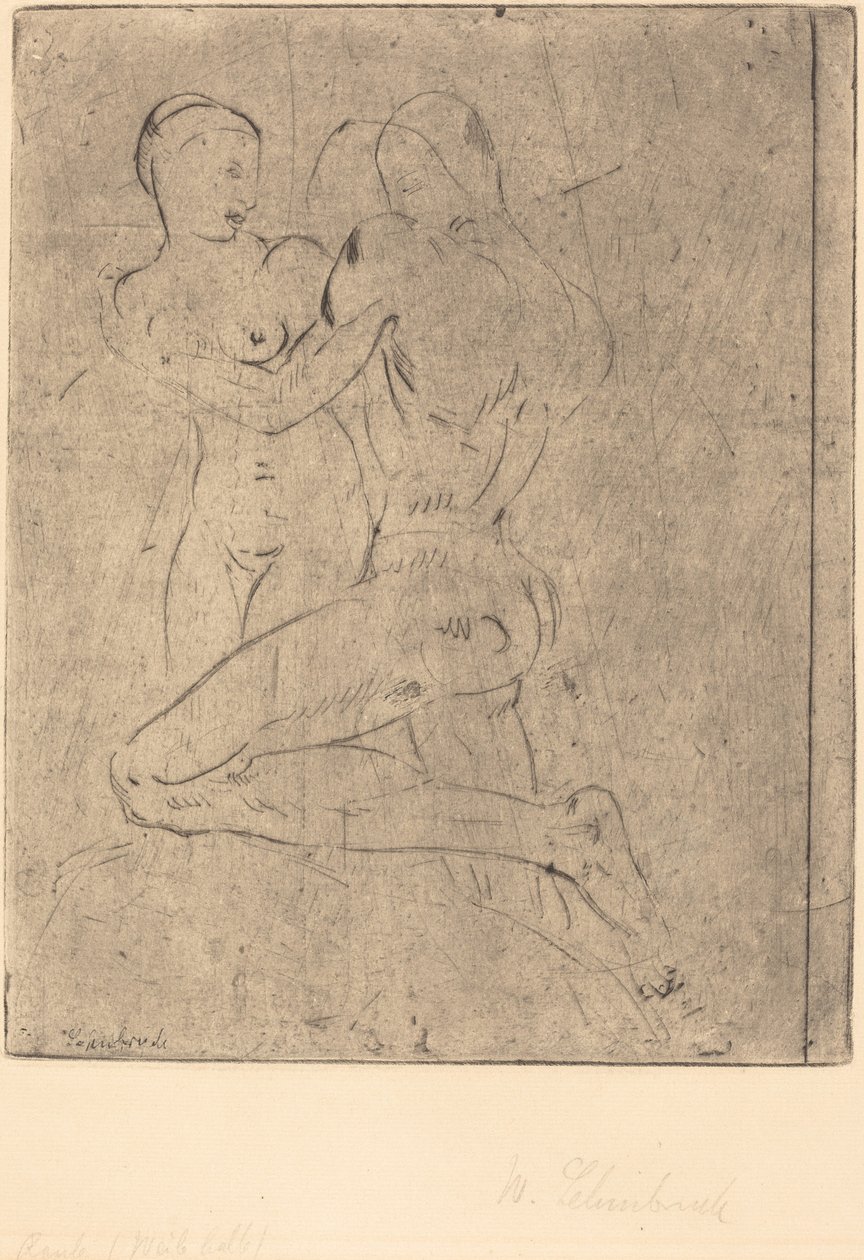 Verkrachting II door Wilhelm Lehmbruck