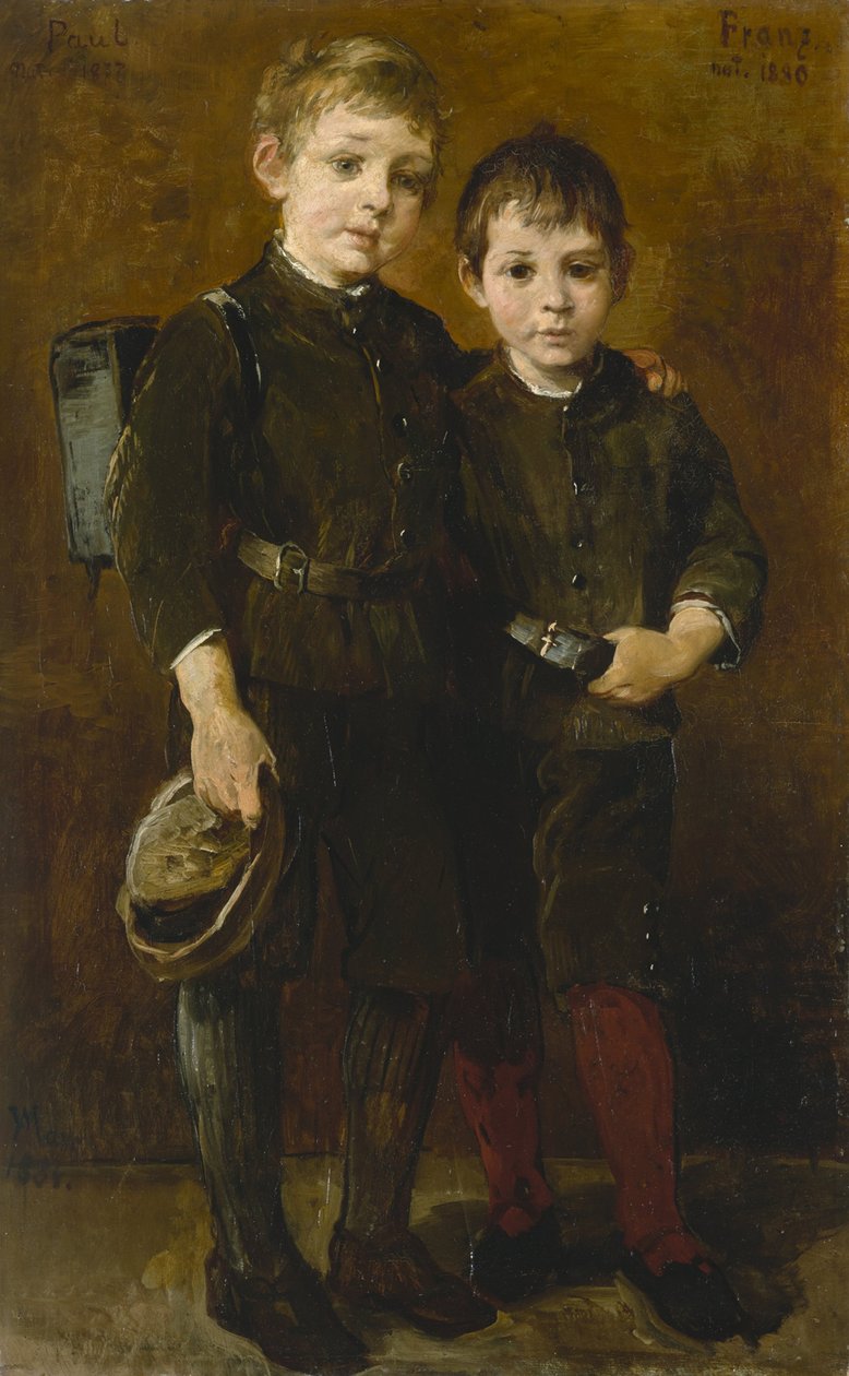 Portret van de zonen van de kunstenaar door Wilhelm Marc