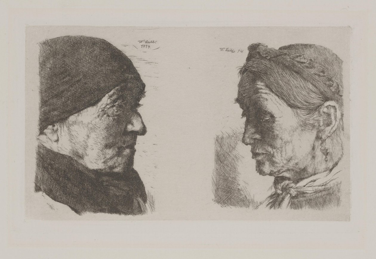 Een Boerenpaar door Wilhelm Maria Hubertus Leibl