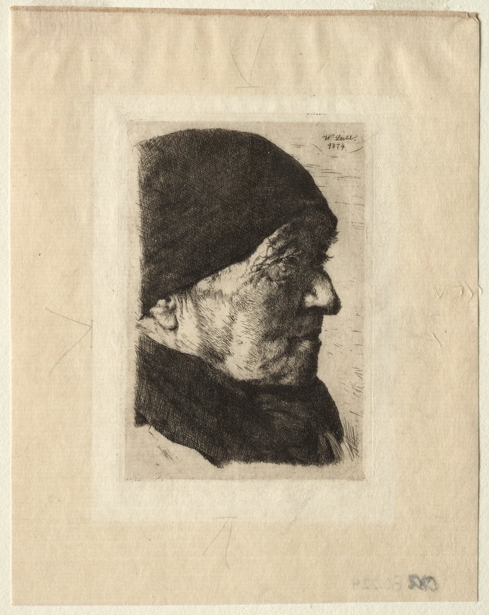 Hoofd van een boer, 1874 door Wilhelm Maria Hubertus Leibl