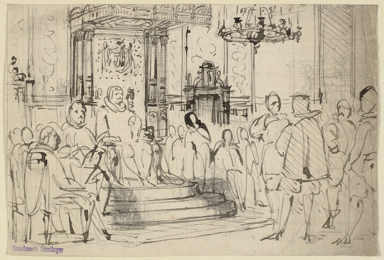 Christian IV in de rechtbank door Wilhelm Marstrand