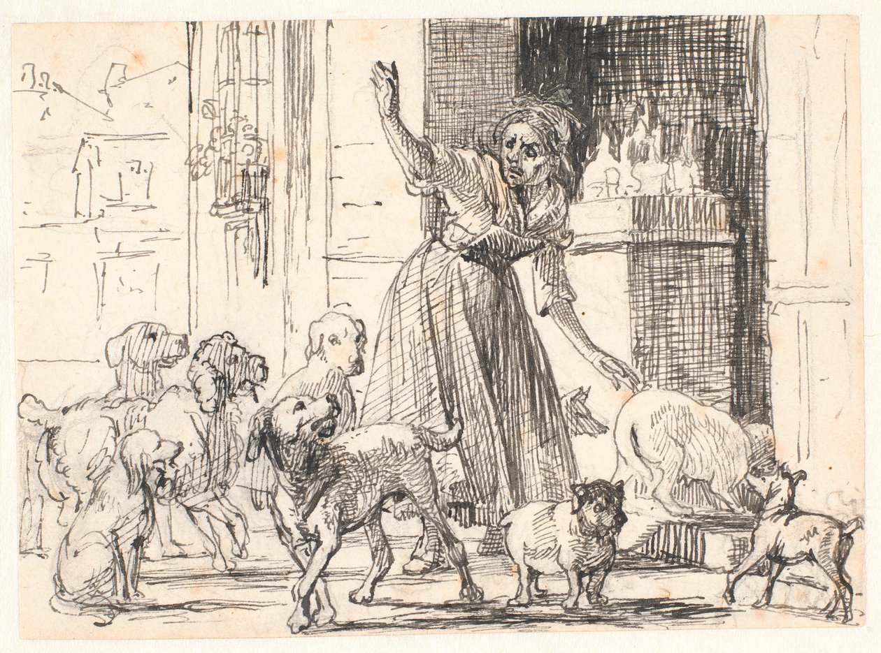 De opdringerige vrijers door Wilhelm Marstrand