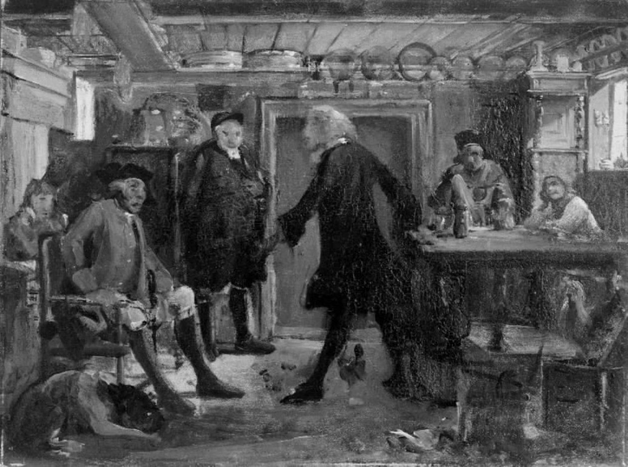 Uit „Erasmus Montanus“ van Ludvig Holberg, derde bedrijf, derde scène door Wilhelm Marstrand