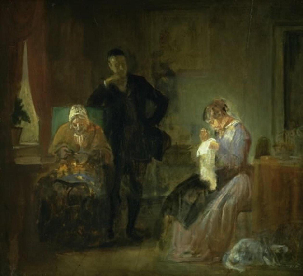 Het bezoek van de vrijer door Wilhelm Marstrand