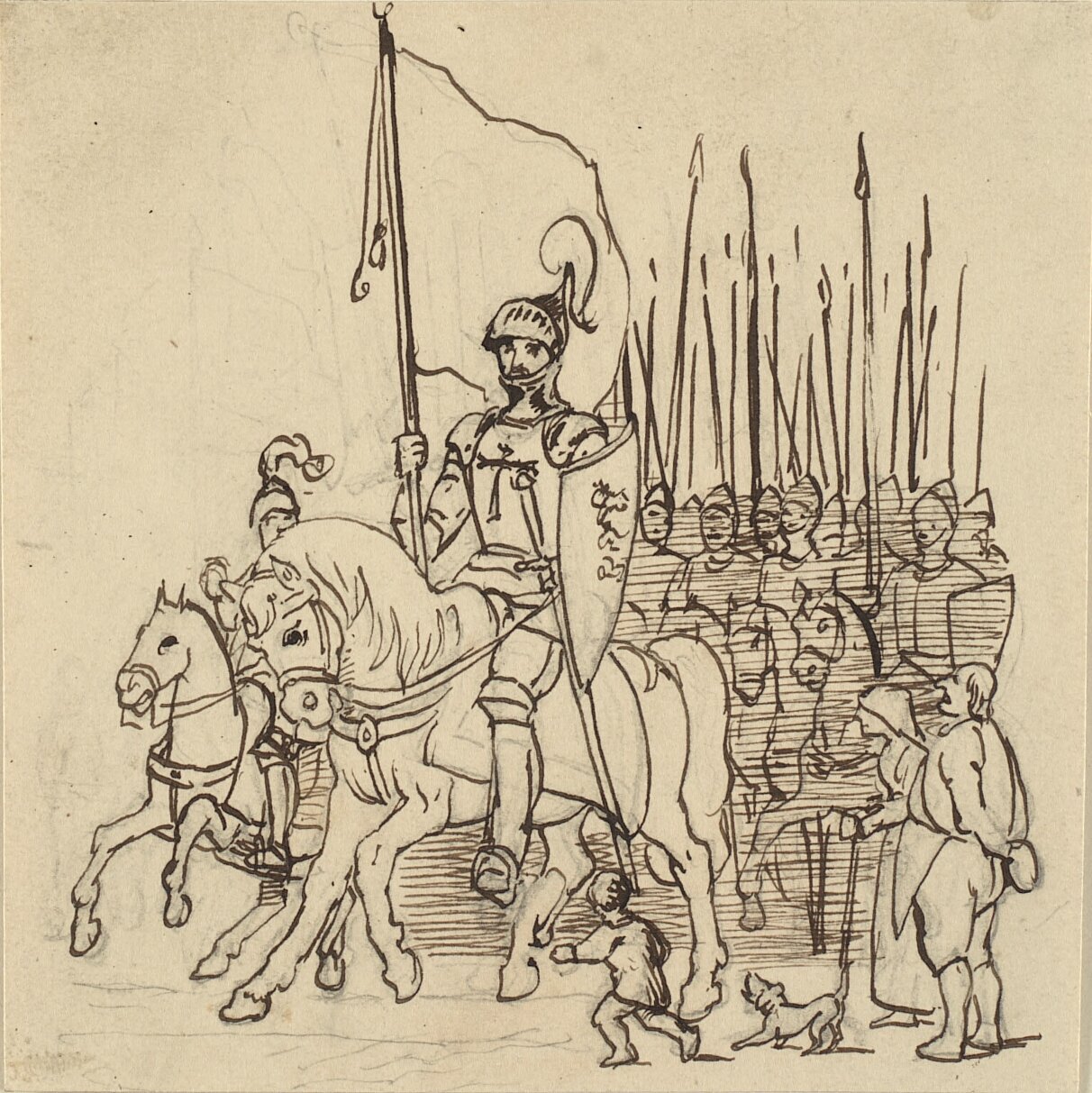 Holger Danske aan het hoofd van zijn ruiters door Wilhelm Marstrand