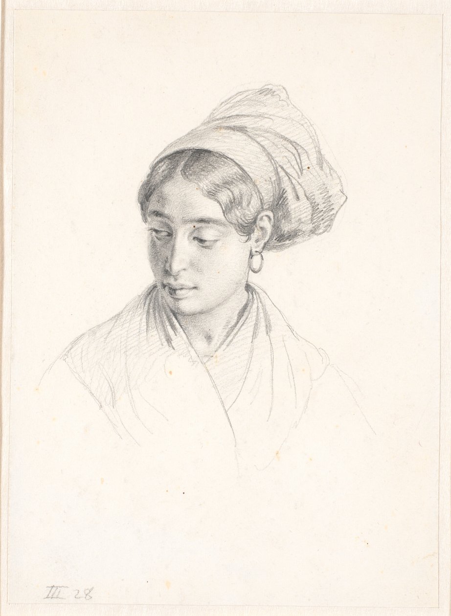 Hoofd van een Italiaanse vrouw door Wilhelm Marstrand