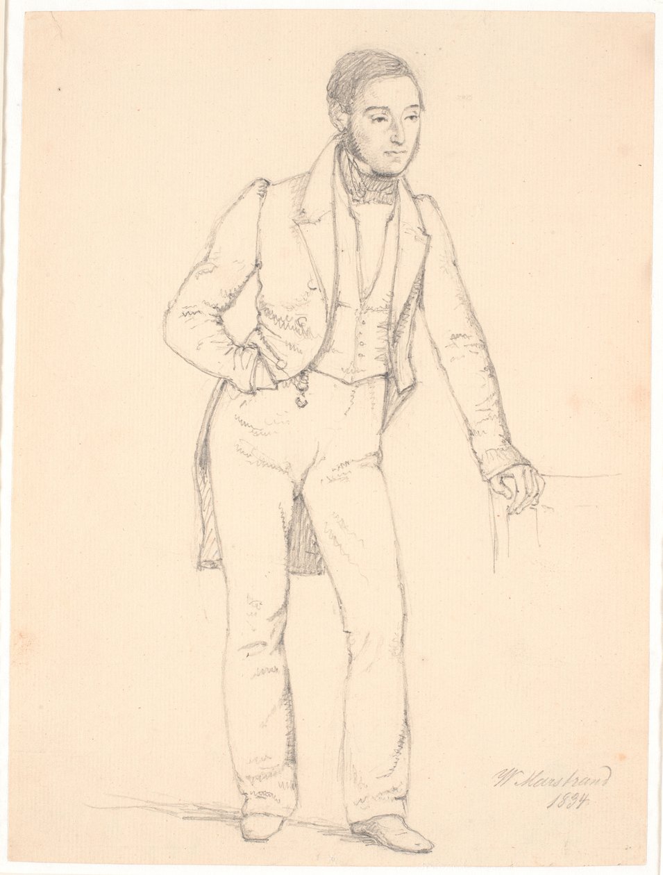 Concertmeester Johan Frederik Frølich door Wilhelm Marstrand
