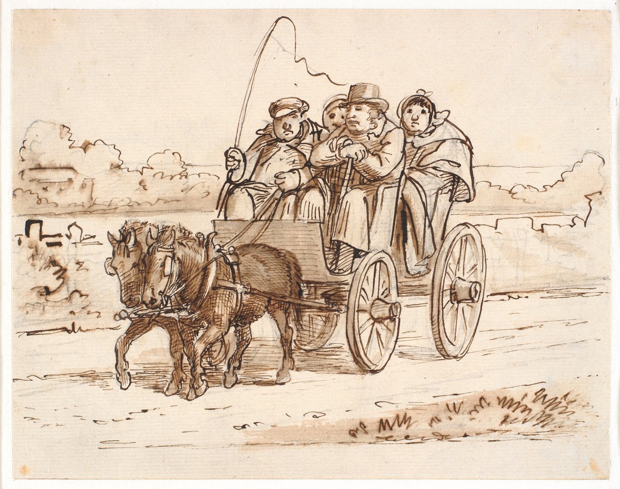 Op boswandeling door Wilhelm Marstrand