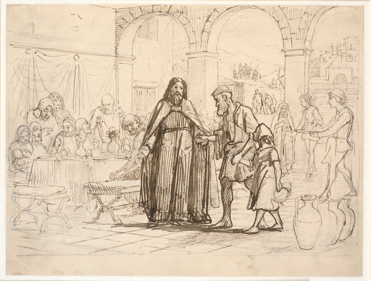 De gelijkenis van het grote avondmaal door Wilhelm Marstrand