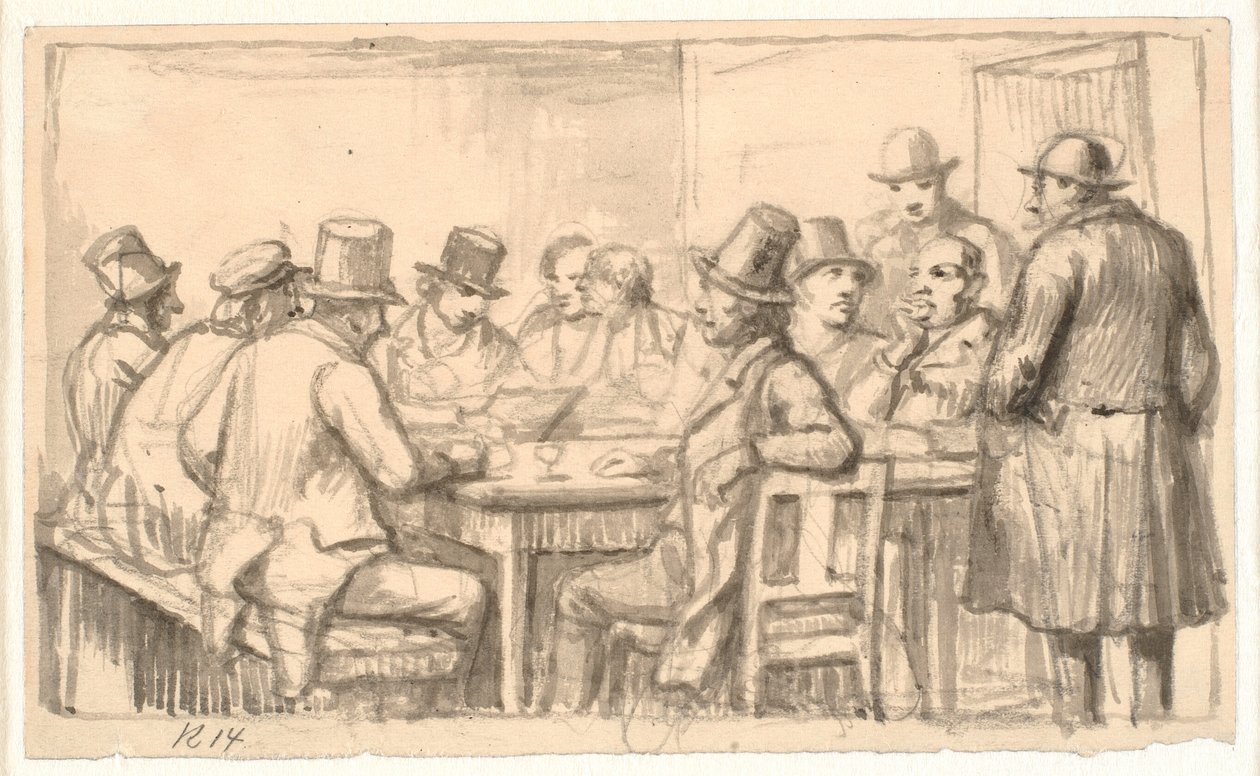 Politici in een kroeg door Wilhelm Marstrand