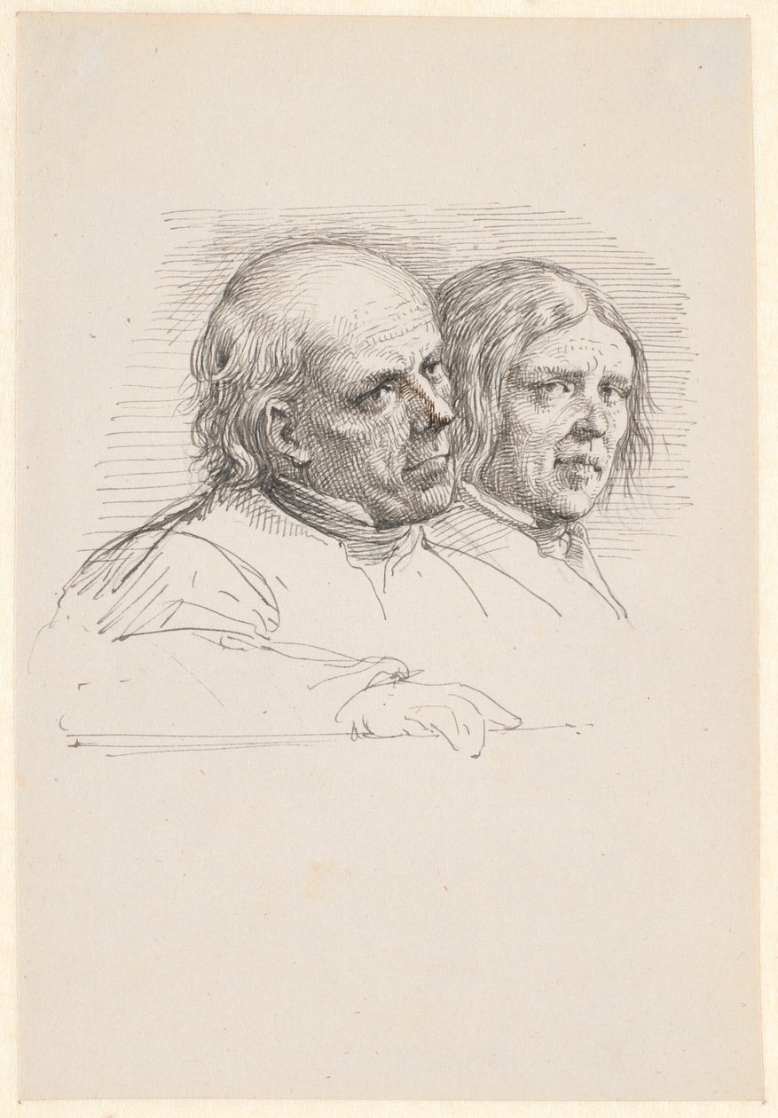 Portretstudie van twee Zweedse boeren door Wilhelm Marstrand