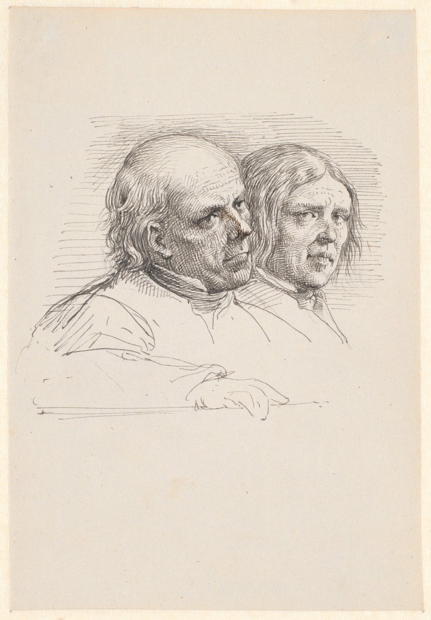 Portretstudie van twee Zweedse boeren door Wilhelm Marstrand