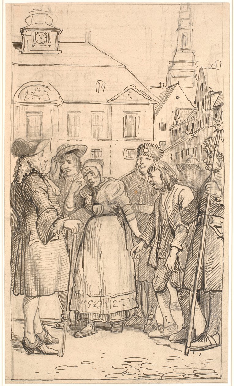 Eindscène van De verpande boerenjongen door Wilhelm Marstrand