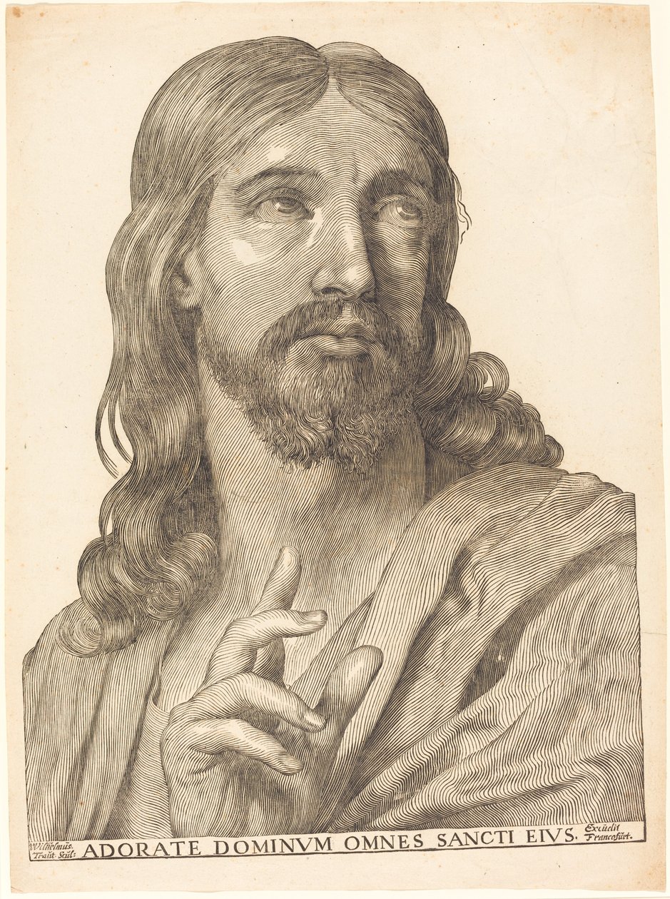 Christus in Halflengte door Wilhelm Traut
