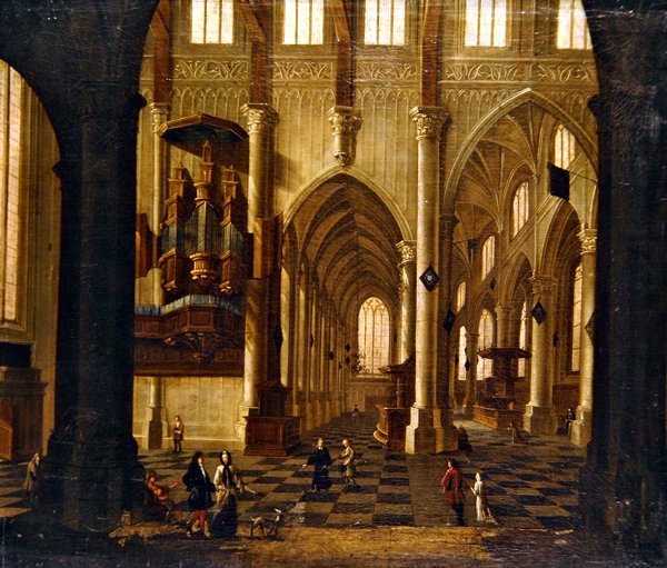 Kerkinterieur door Wilhelm van Ehrenberg