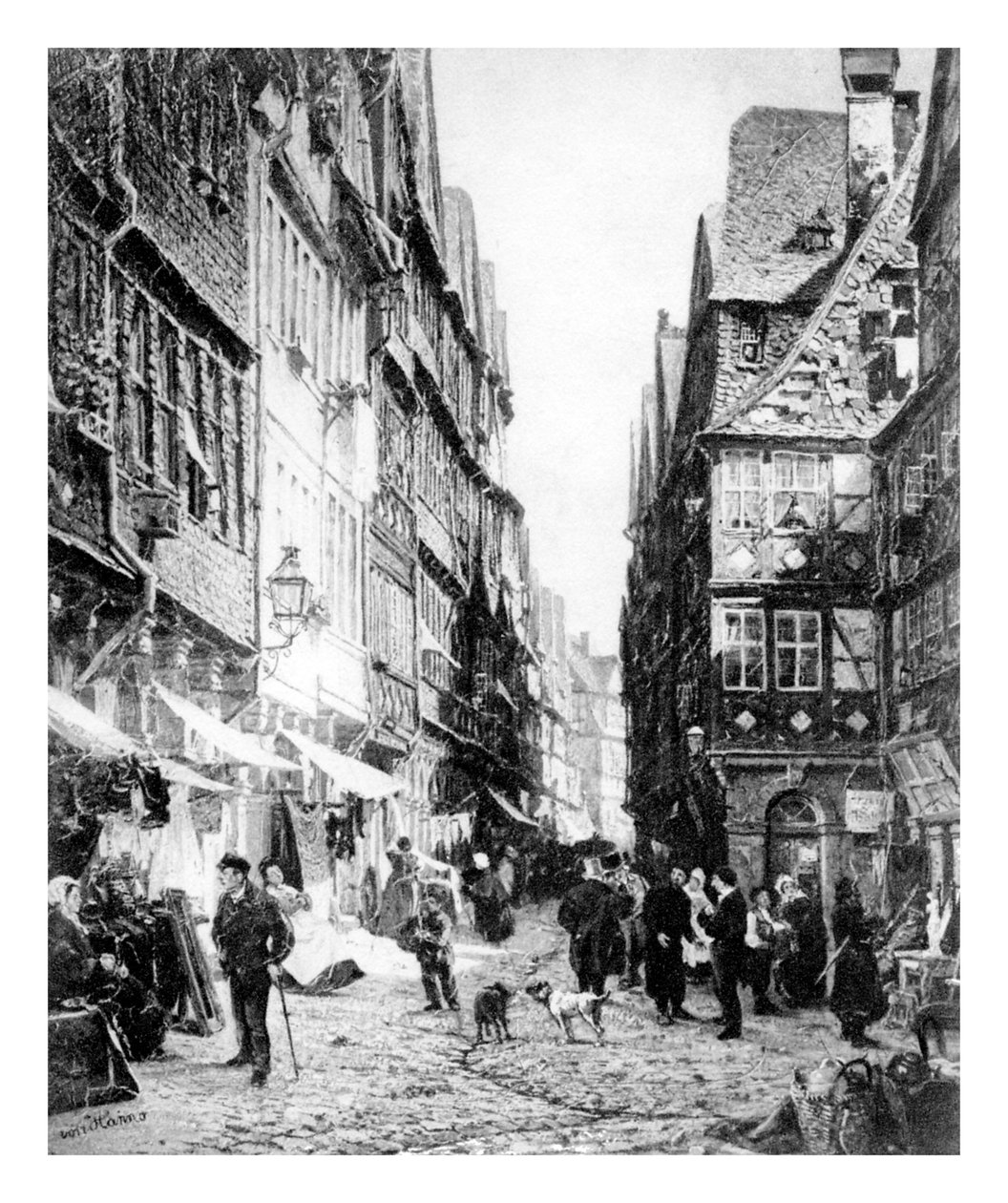 Het Ghetto in Frankfurt door Wilhelm von Hanno
