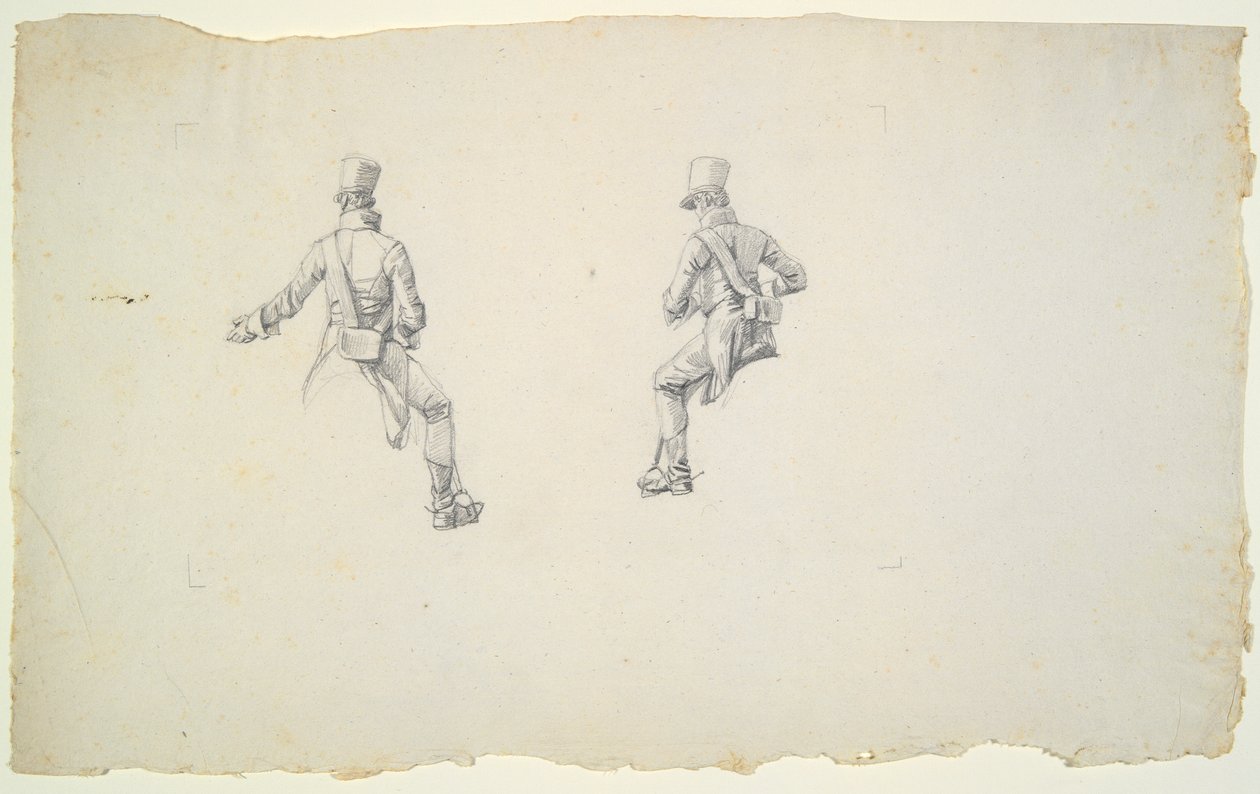 Studie van een Oostenrijkse Hussaar door Wilhelm von Kobell