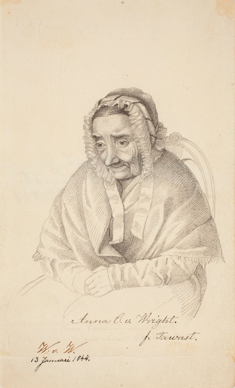 Anna Christina von Wright, de grootmoeder van de kunstenaar door Wilhelm von Wright