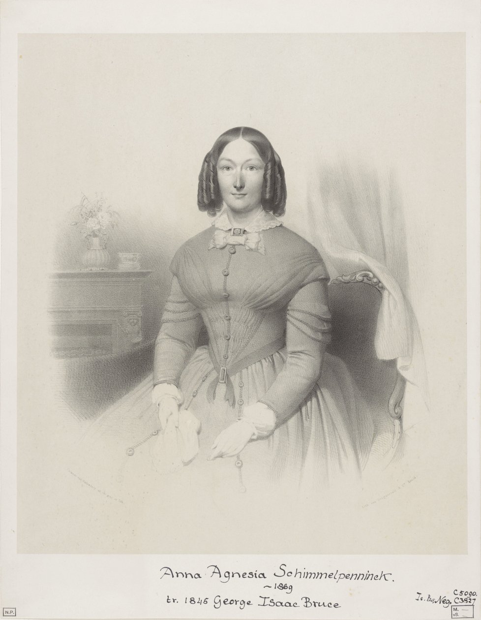 Portret van Anna Agnesia Bruce-Schimmelpenninck door Wilhelmus Cornelis Chimaer van Oudendorp