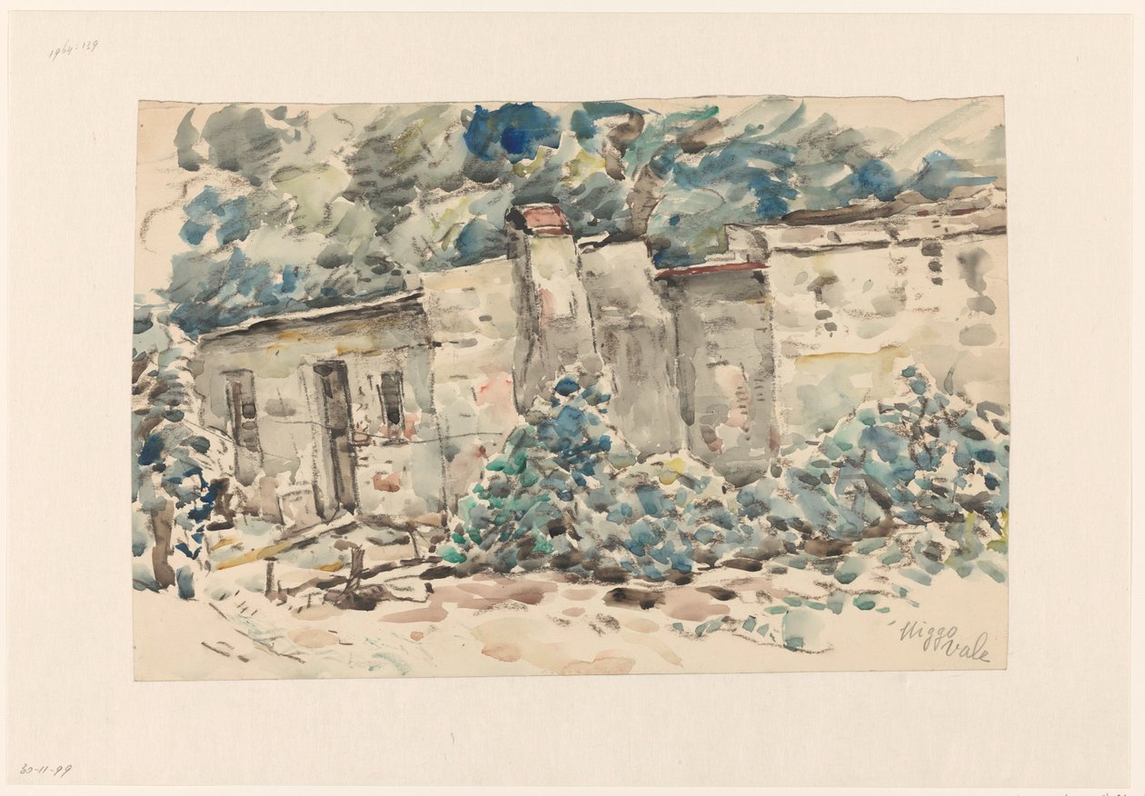 Huisje te Higgo Vale (?) door Wilhelmus Johannes Steenhoff