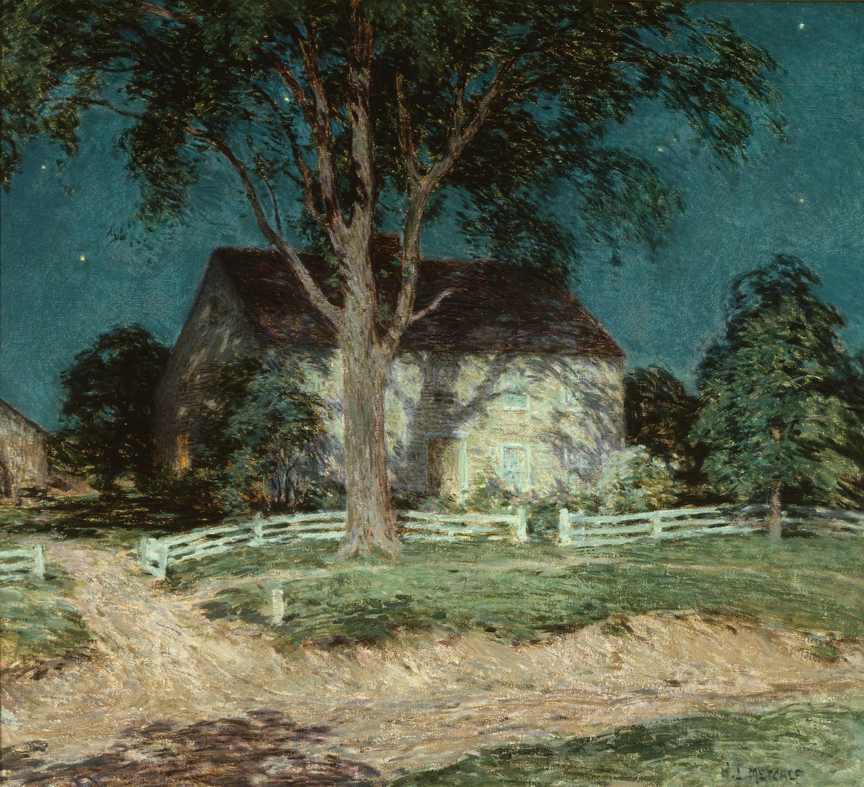 Oude Boerderij Connecticut door Willard Leroy Metcalf