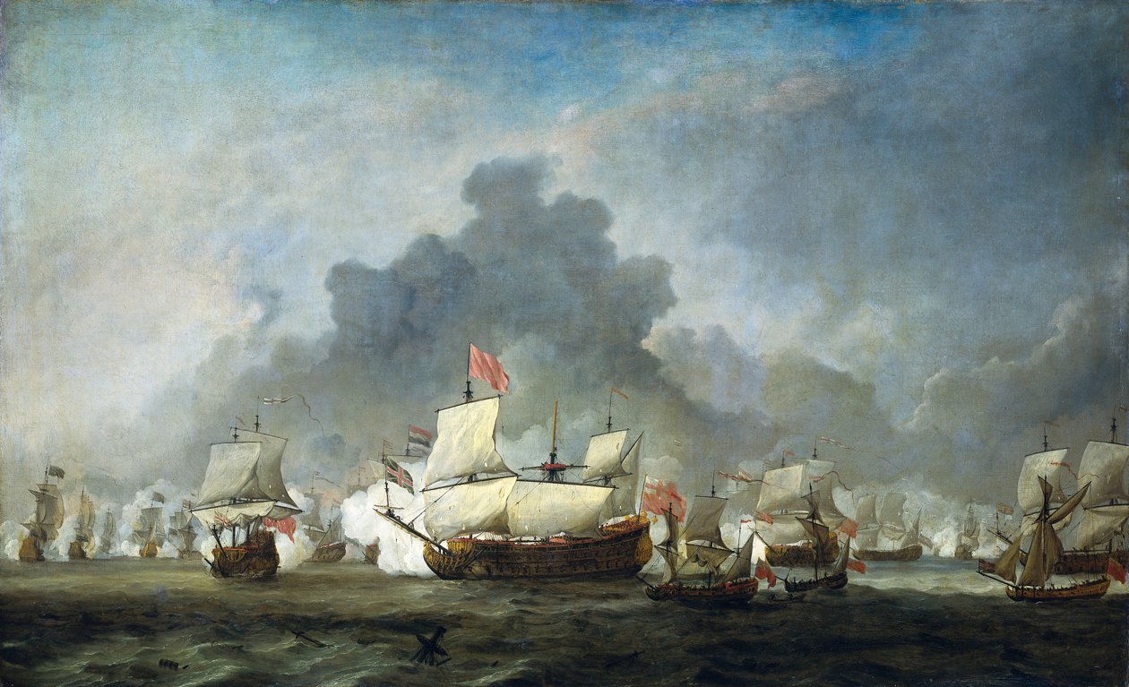 De schermutseling van Michiel Adriaensz de Ruyter tegen de hertog van York door Willem van de Velde