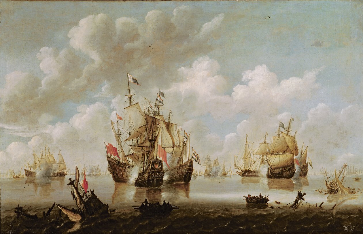 Zeeslag door Willem van de Velde the Younger