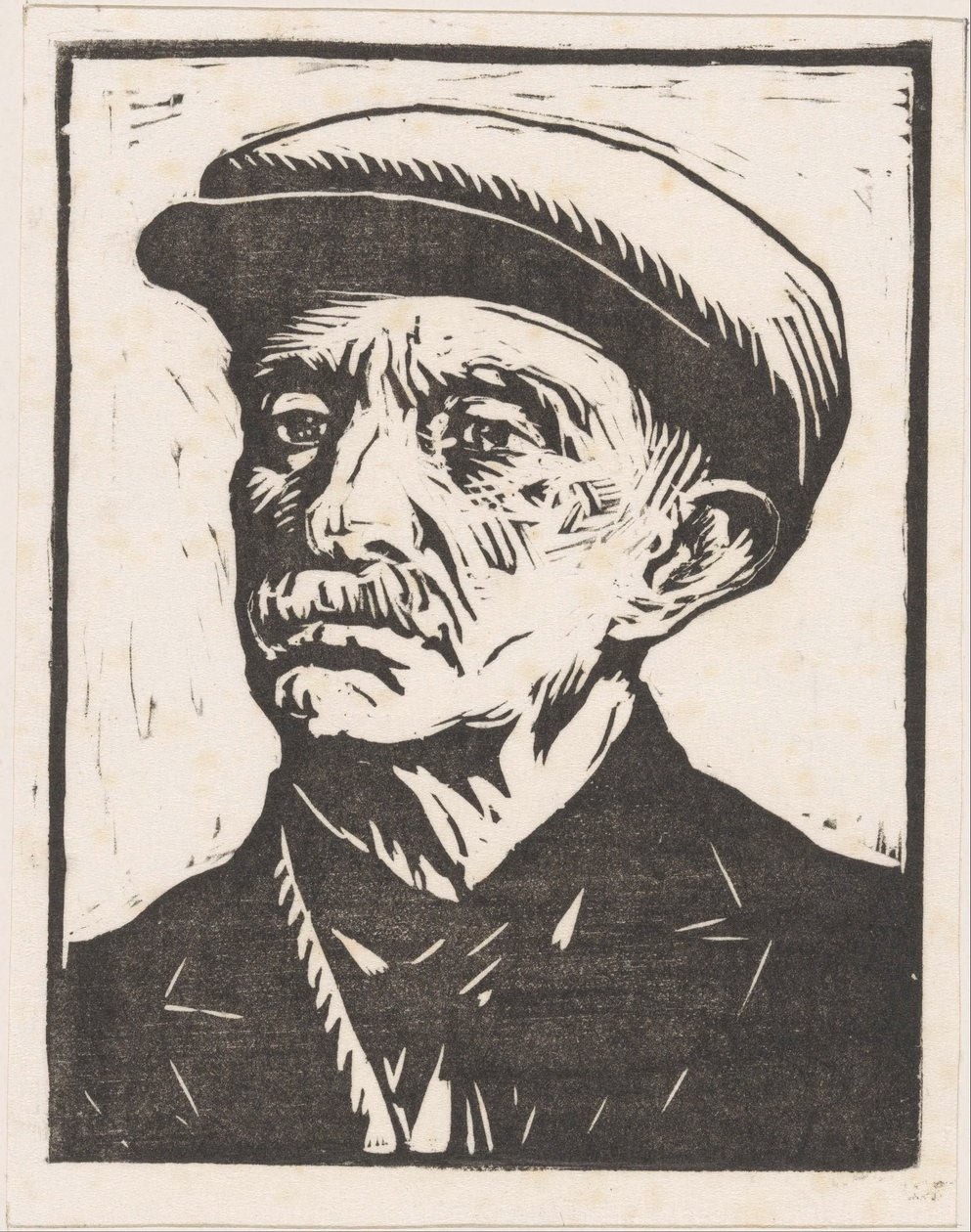Portret van een onbekende man door Willem Adrianus Grondhout (signed by artist)