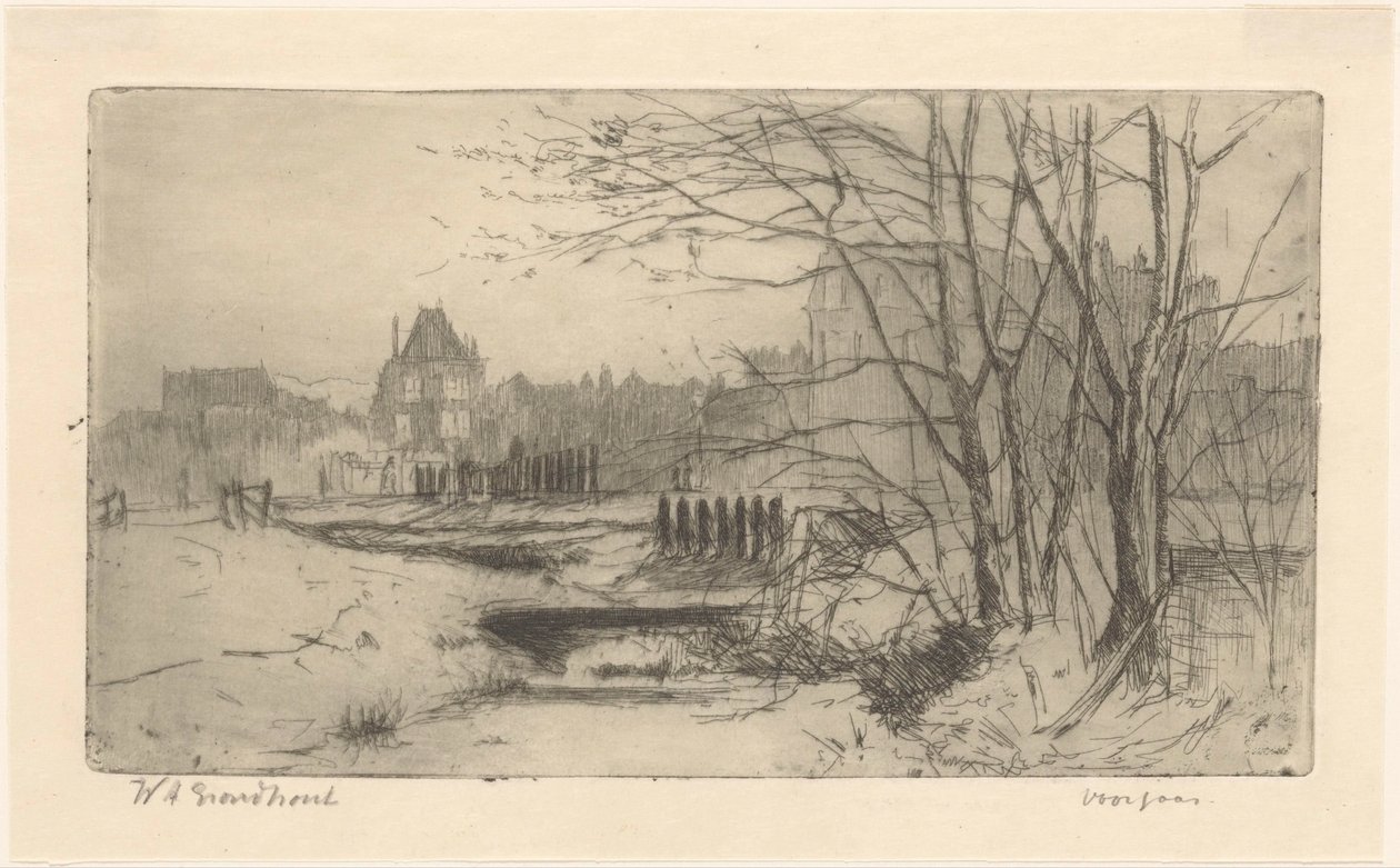 Voorjaar door Willem Adrianus Grondhout (signed by artist)