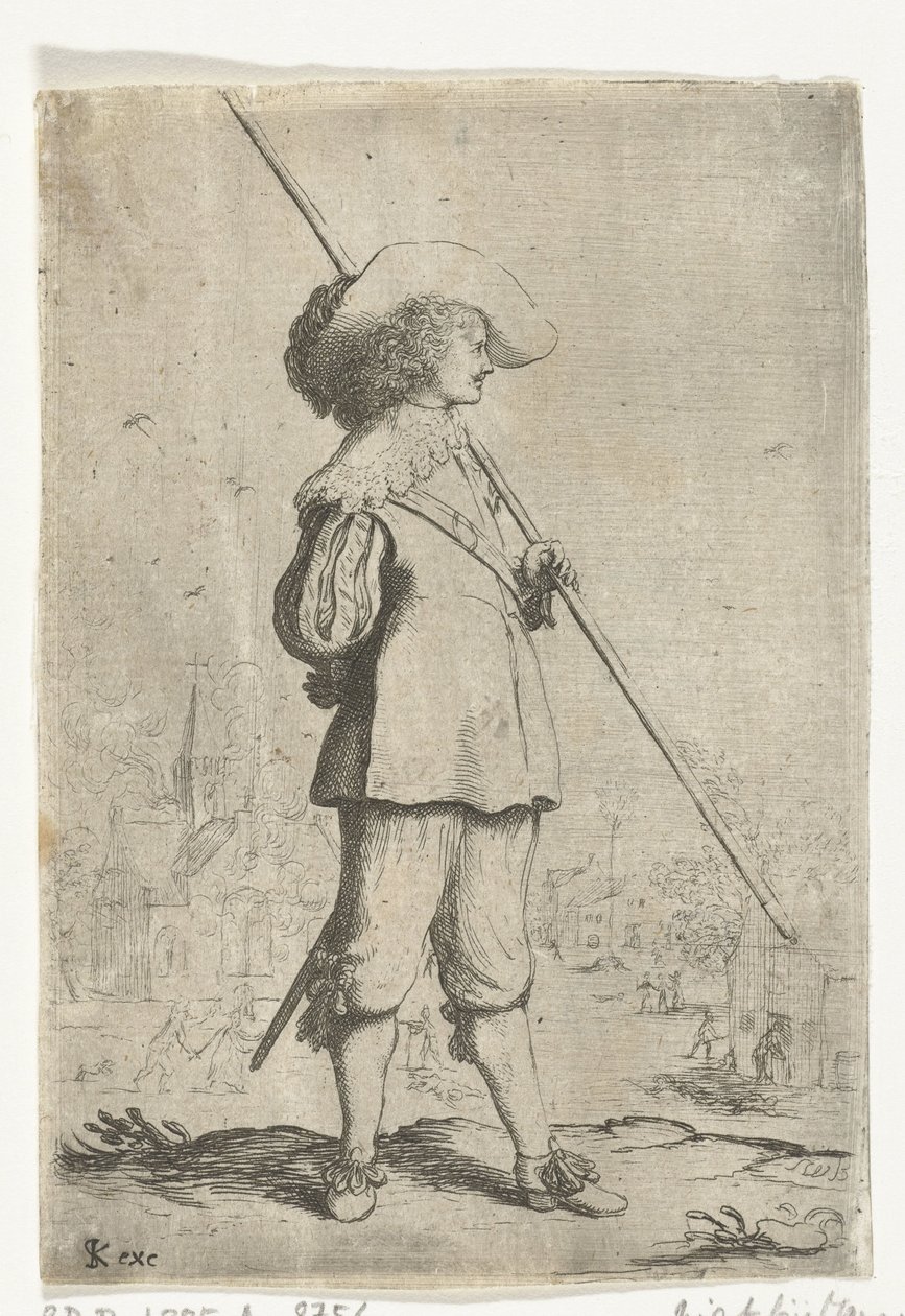 Staande soldaat door Willem Basse (attributed to)