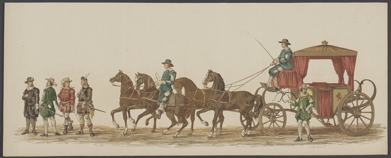 Delftse optocht van 1862, vierde en vijfde groep door Willem Bernardus IJzerdraat