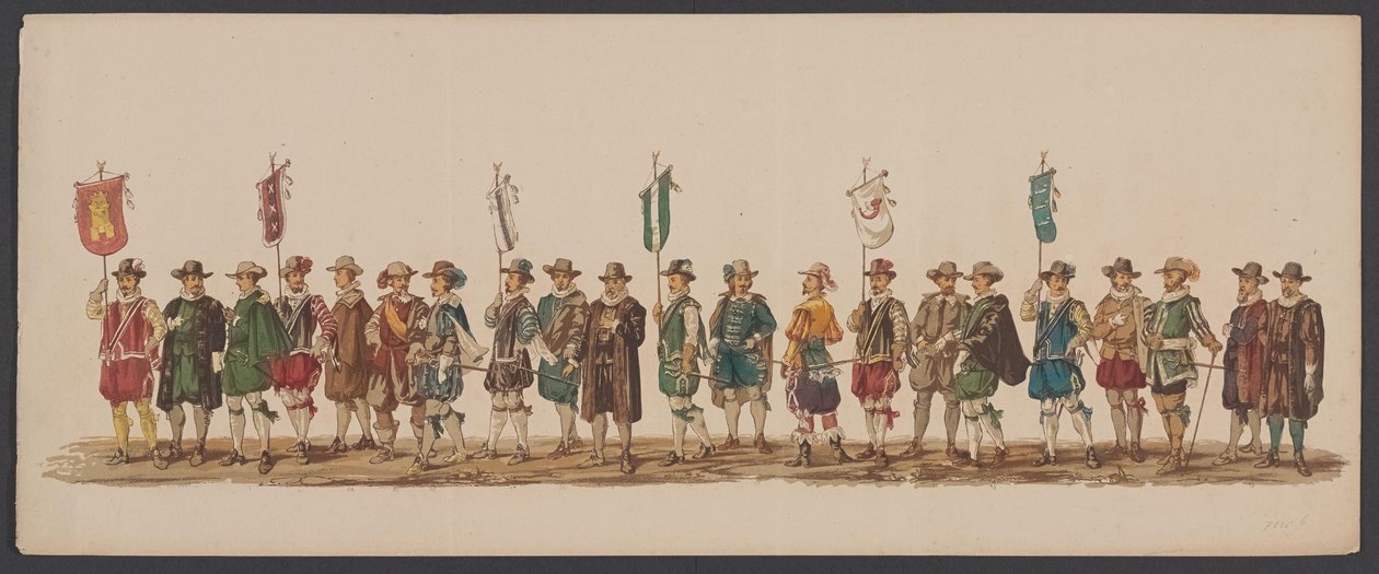Delftse optocht van 1862, vijfde groep door Willem Bernardus IJzerdraat