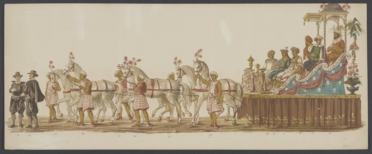 Delftse optocht van 1862, zesde groep door Willem Bernardus IJzerdraat