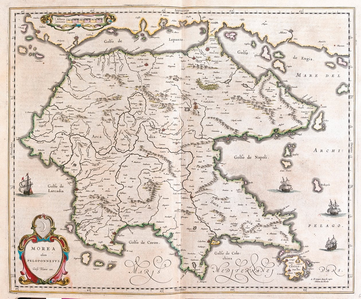 Griekenland, Peloponnesus, in 
