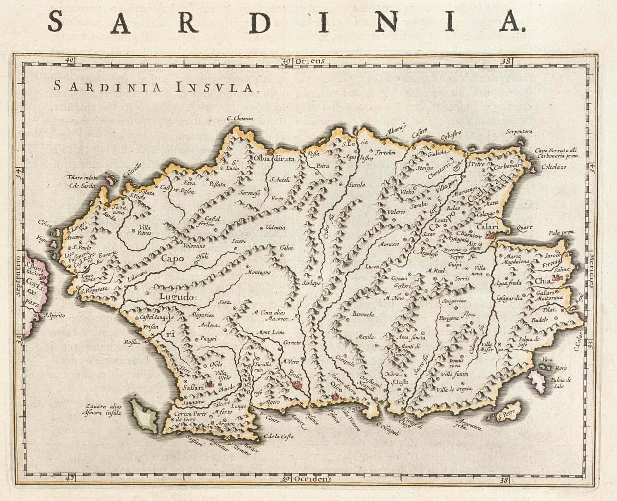 Eiland Sardinië, Italië, in 