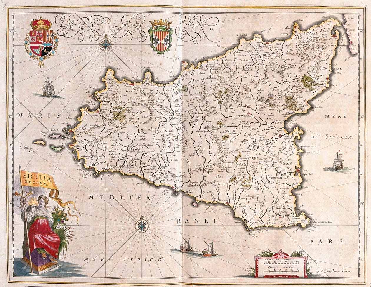 Eiland Sicilië, Italië, in 