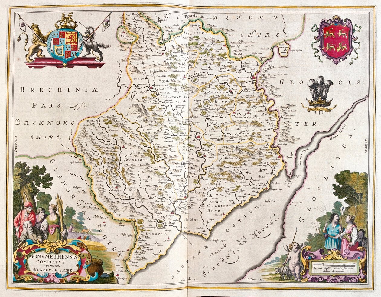 Monmouth shire (Engeland en Wales), in 